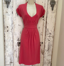 Elie Tahari Size Small Woman's Pink Knit V-Neck Comfy Classy Summer Dress