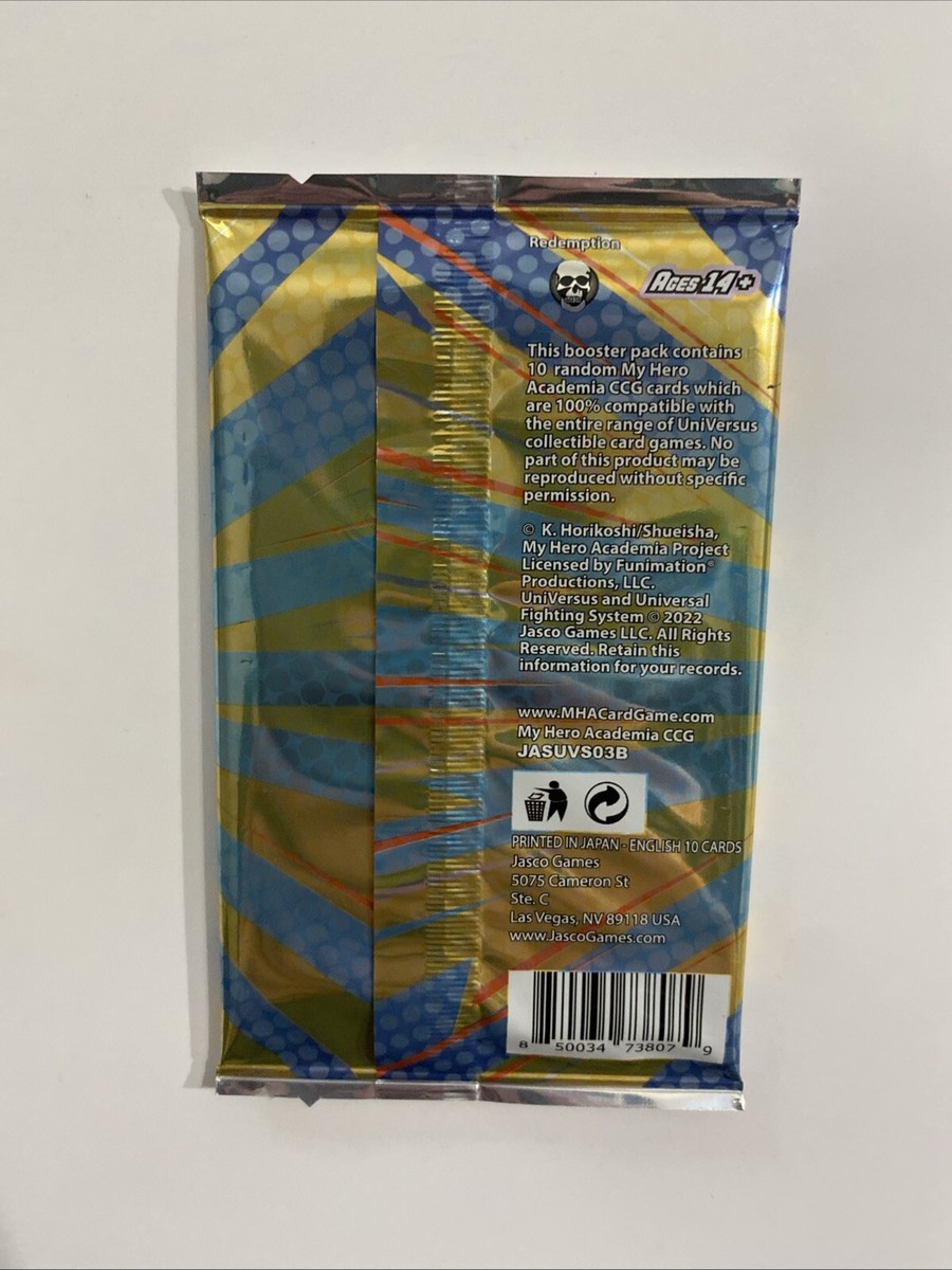 UniVersus My Hero Academia CCG Heroes Clash 1st Edition Booster