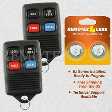 2 For 1993 1994 1995 1996 1997 Ford Mustang Probe Taurus Keyless Remote Key Fob
