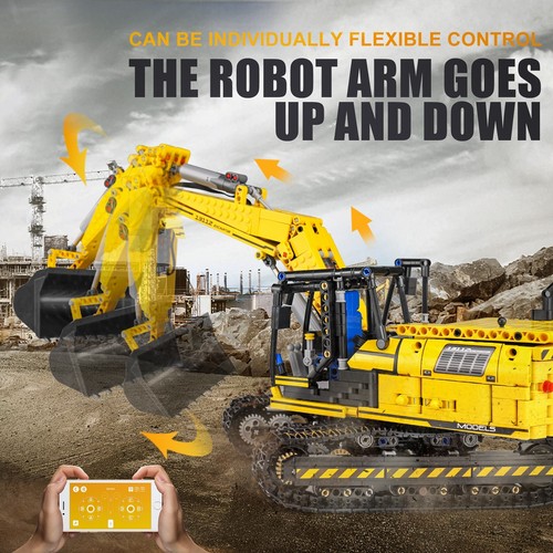MOULD KING 13112 Excavator APP RC Technic Truck Car Kids Toys Building Block - Picture 4 of 9