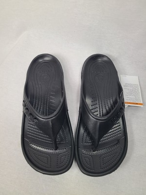 Crocs Baya Unisex Black Thong Flip Flops Beach Sandals Mens  display picture 2