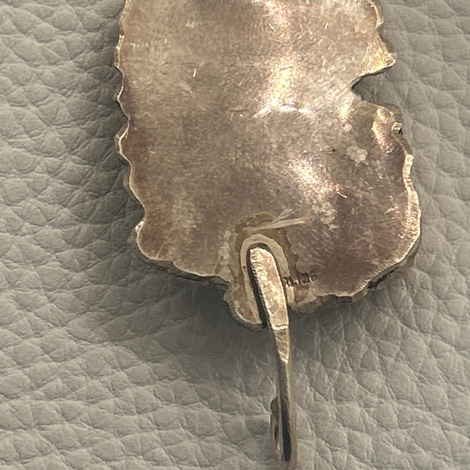 Native American Sterling Silver Native Leaf Penda… - image 8