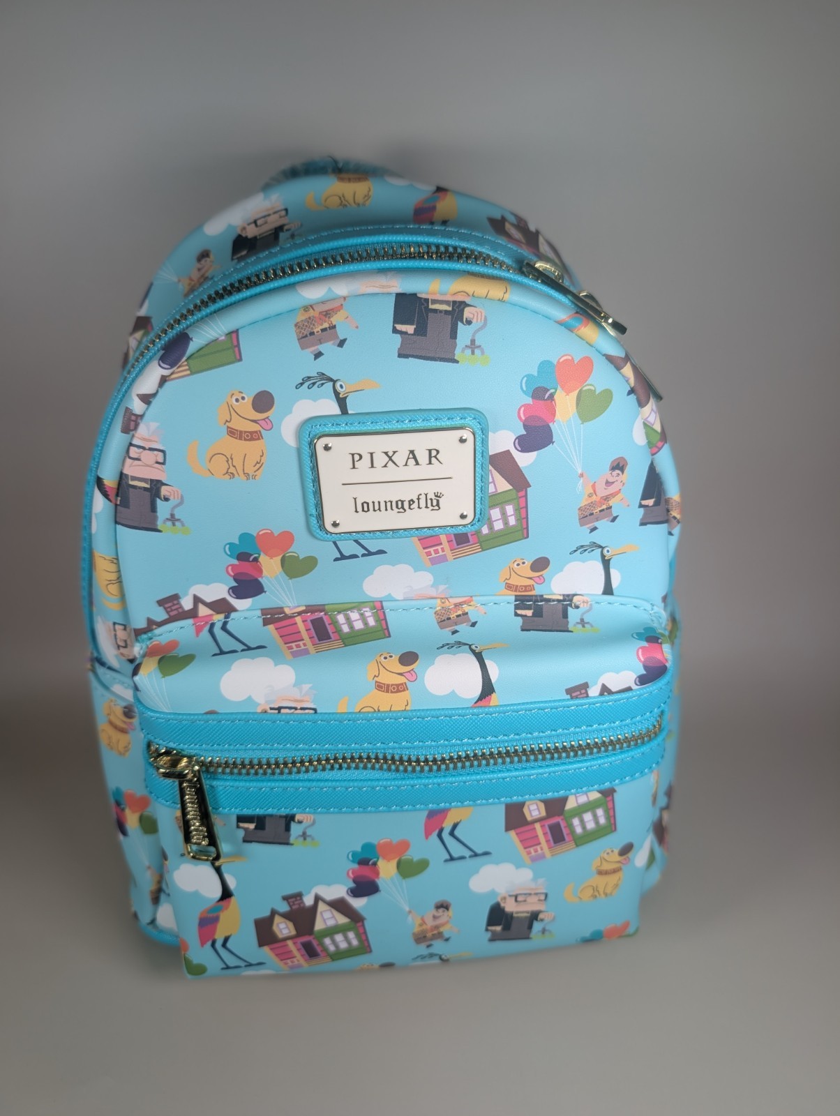 Loungefly Disney Pixar's Up - Dug, Russell, Carl, Kevin AOP Mini Backpack