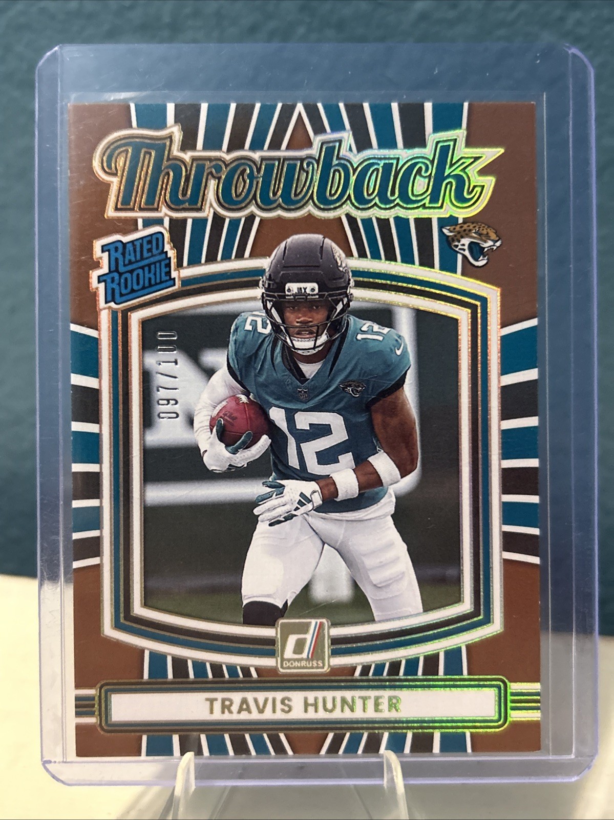 2025 Donruss - Rated Rookie Throwback Travis Hunter #3 Studio Series /100 (RC)