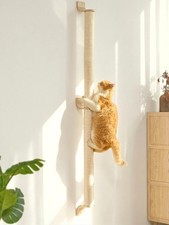 60 Inch Tall Wall Mounted Cat Scratcher Sturdy Sisal Climbing Tree Large