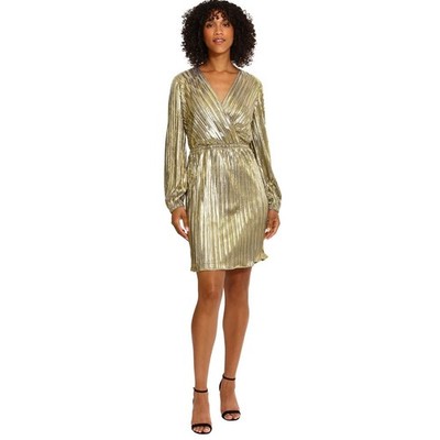 green emerald velvet dress Maggy London Malina Wrap Midi Dress - Blue main image 0