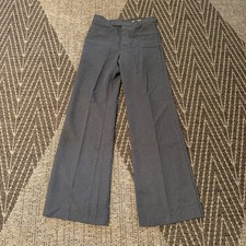 VTG Angels Flight 70s Wide Leg Grey Pants Stain, Talon Zipper Broken Waist 28