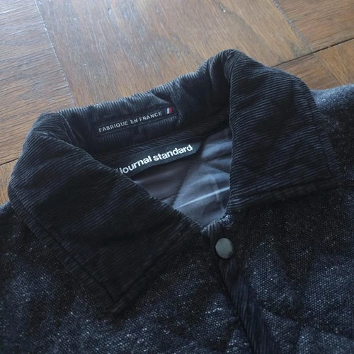 JOURNAL STANDARD Made in France Tweed Wool Blend Quilted Jacket Gray Medium image 2