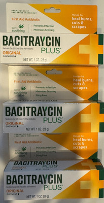 3 Bacitraycin Plus Antibiotic Original First Aid Ointment 1oz EACH EXP 8/26 ZINC