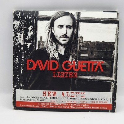 David Guetta Listen Limited Edition Recording Rock Pop Dance Music CD 2014 USED