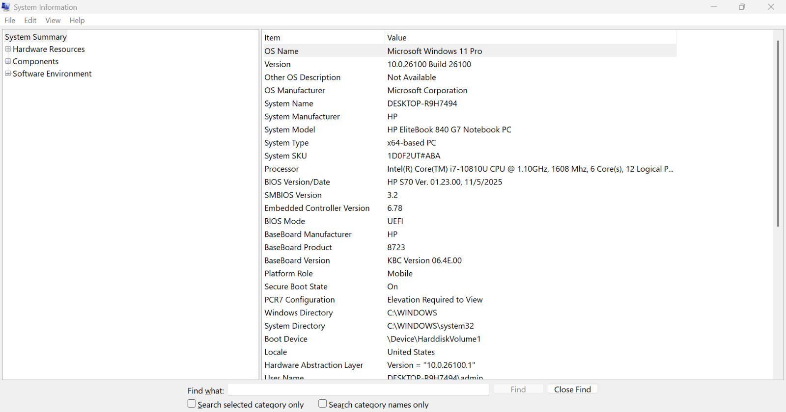 HP EliteBook 840 G7 EliteBook 840 G7, 14-Inch Laptop, with Intel Core i7-10810U, 512GB SSD (Solid State Drive), Windows 11 Pro
