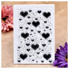 Heart Background Clear Stamps for Card Making Decoration DIY Scrapbooking