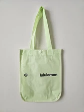 2 x New LULULEMON Lime Neon Green Limited Edition Reusable Shopping Bag Small