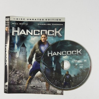 Hancock DVD 2008 Unrated Edition Will Smith Charlize Theron DVD & ARTWORK