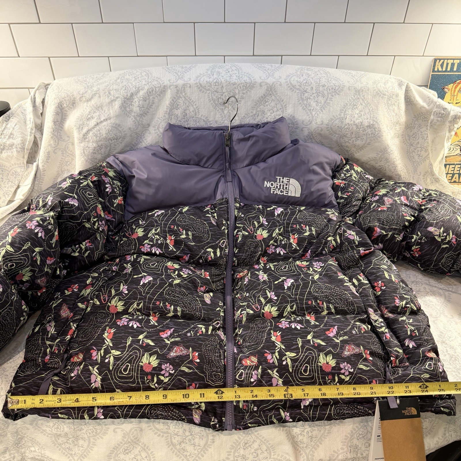 NEW The North Face 1996 Retro Nuptse Jacket Floral Print Womens 2X Tags thumbnail 6
