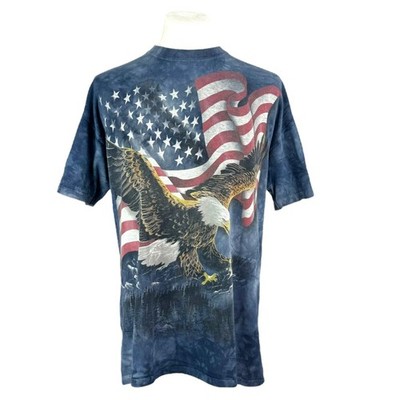 Graphic Eagle T-Shirt Large blau The Mountain USA American Eagle Hipster Tee