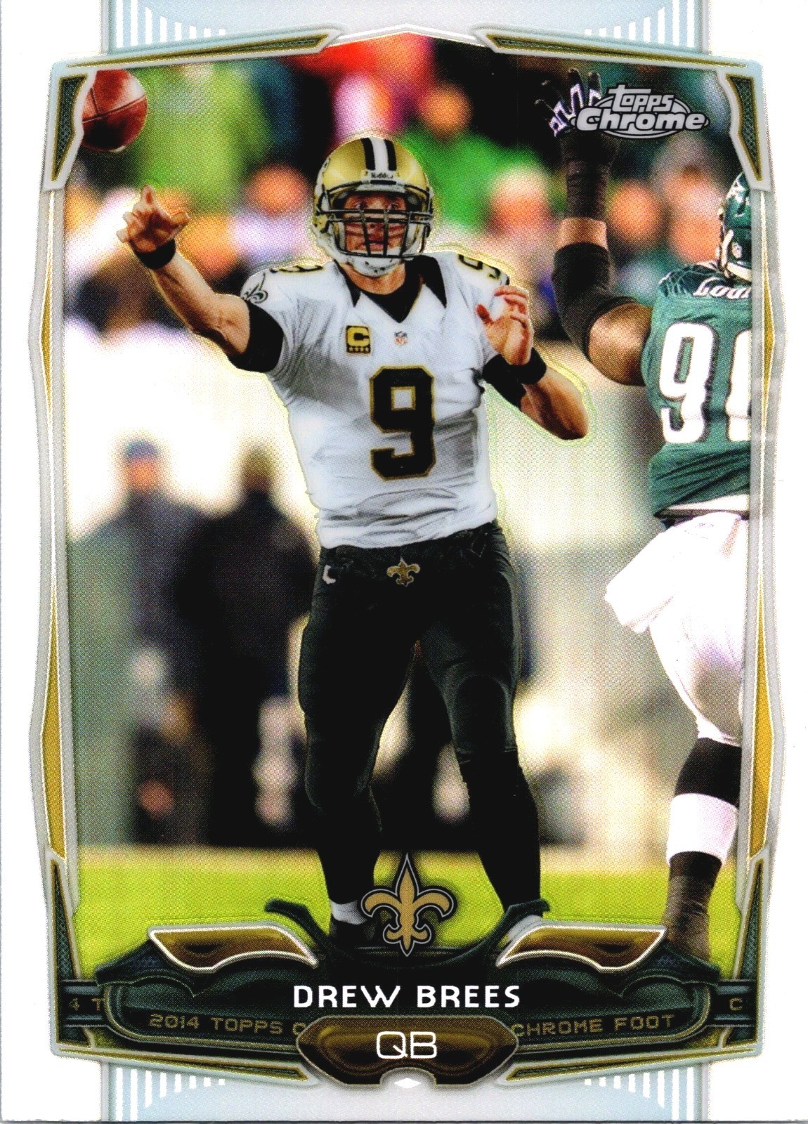 2014 Topps Chrome Drew Brees #17 Refractor Saints 