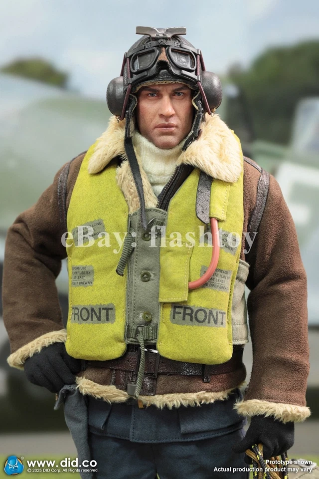 DID K80187 1/6 WWII British Pilot Squadron Leader Tom Collectible Action Figure - Image 4 of 4