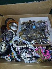 Mixed Vintage Jewelry Lot 7 lbs 52 Bracelets 12 Beaded Necklaces Wearable/Crafts