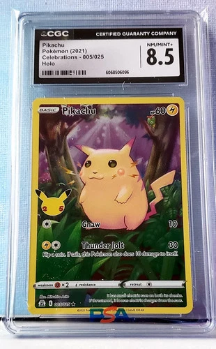 2021 Celebrations Pikachu Holo 5/025 CGC 8.5