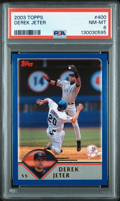 2003 TOPPS #400 DEREK JETER PSA 8