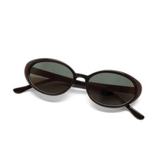 Authentic New Vintage women's 90s Mini black oval sunglasses