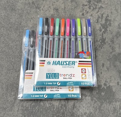 Houser YOLO Trends Ball Pen 10 Ink Color-2pack