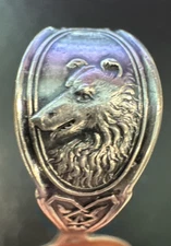 Sterling Silver Baby Spoon Bent Handle Dog 9 grams