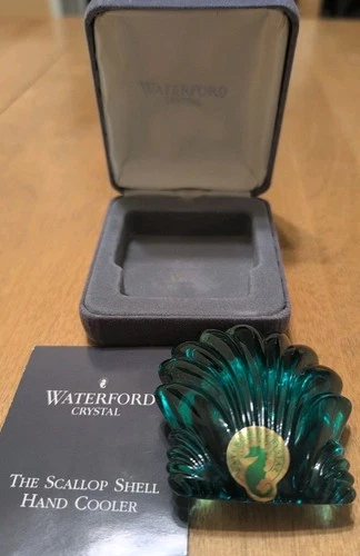Vintage Waterford Crystal made in Ireland, Teal Hand Cooler With Box Free Ship