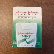 Johnson Johnson Vintage 1991 Mint Waxed Dental Floss 100 YD New In Packaging