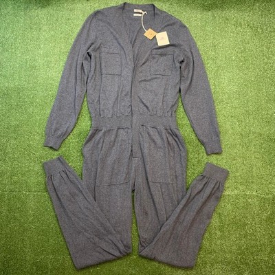 NEW Faherty Mysa Cashmere Cotton Sweater Jumpsuit Lava Women Medium MSRP $298