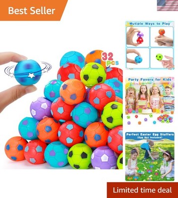 32PCS Fidget Spinner Soccer Balls Sports Party Favors Bulk for Kids 4-8 8-12 ...