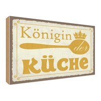 Holzschild 30X40 Cm KöNigin Der KüChe Krone Kochen Deko Geschenk Holz Schild