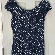 American Eagle Women’s Lightweight Cap Sleeve Blue Polka Dot Mini Dress Size 2