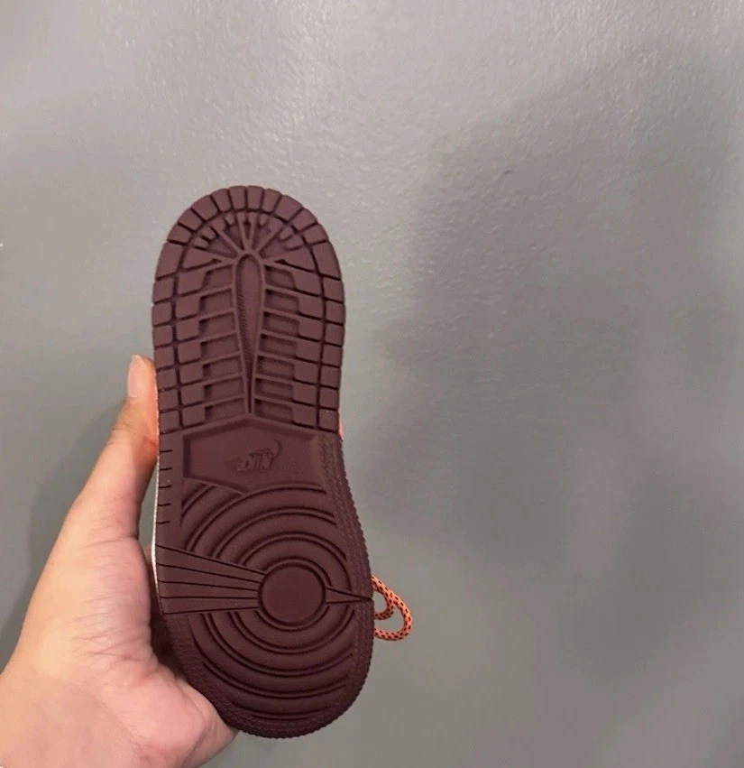 NIKE AIR JORDAN 1 MID SE (TD) NOCHE GRANATE-NARANJA TOTAL TALLA 10c Foto 3 de 4