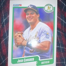 Fleer 1990 Jose Canseco #3 Oakland Athletics Baseball Trading Card