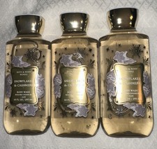 3-Pack Bath Body Works SNOWFLAKES CASHMERE Shower Gel Body Wash 10 fl.oz