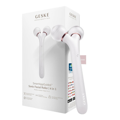 GESKE | Smartappguided  Sonic Facial Roller | 4 in 1 | Gerät Für Gesicht | Derma