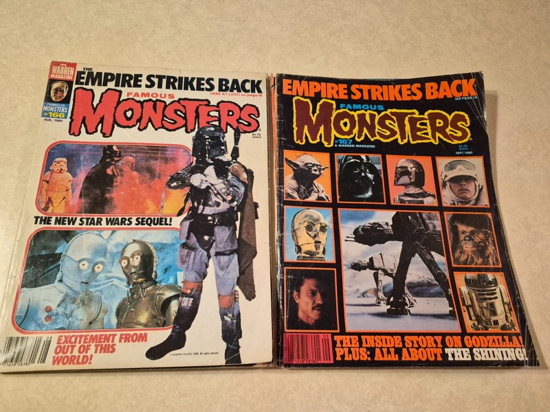 Famous Monsters #166 and 167 August and September 1980 Pre-owned Acceptable