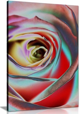 Gerahmtes Leinwandbild Rose, Bilder für Wohnwände Deko