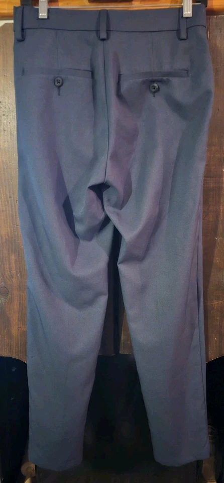 Haggar Cool Right Performance Flex Slim Fit Blue Dress Pants Mens Sz 29x30 - Image 4 of 4