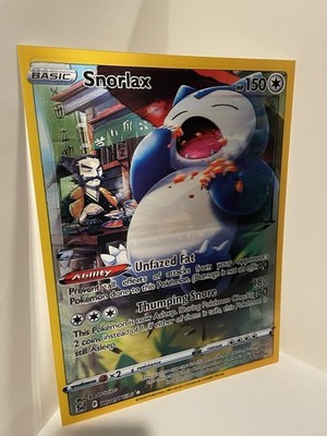 Snorlax Pokemon Jumbo Card Poster 3D Holographic Lenticular Poster