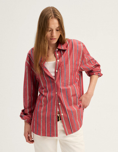 Madewell The Easy Shirt in Poplin, barn red