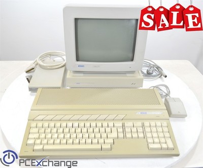 Atari 1040ST Computer System SM124 Monitor Megafile 60 SLMC804 Bundle W/ Boxes
