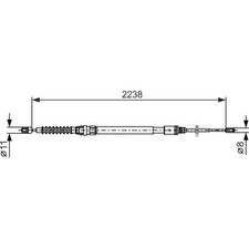 Bosch 1 987 482 373 Seilzug Feststellbremse für PEUGEOT 508 8D 8E