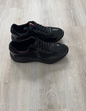 PRADA Cups Schwarz Größe 42 Herren Neu mit Etikett Made In Italy Top Zustand