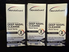 3ct ManukaGuard Deep Nasal Cleanse 0.65oz No Steroids Manuka Nasal Spray Nose