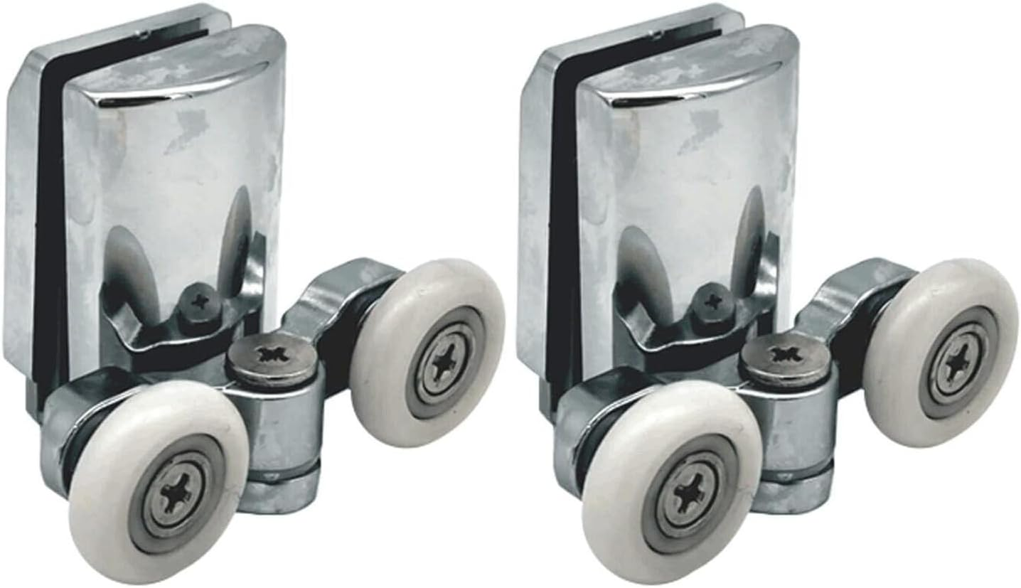 Smoothly 2 X Twin Bottom Zinc Alloy Shower Door Rollers/Runners/Wheels 23Mm Whee