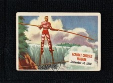 1954 Topps Scoops Charles Blondin Acrobat Crosses Niagara #60 0nr3