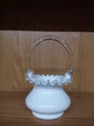 Vintage Fenton Glass Silver Crest 6.25 inch Basket 4132